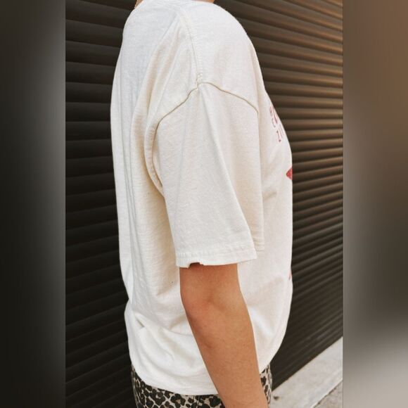 Livylu Rolling Stones Zip Code Tongue Thrifted Tee Size Small NWT - Picture 6 of 11